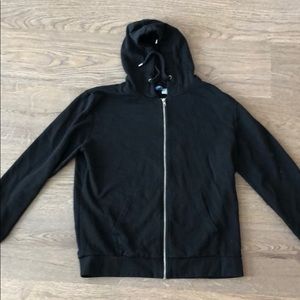 Black Zip-Up Hoodie - Divided - XL